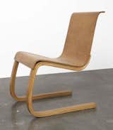 Alvar Aalto, cantilevered side chair, model no. 21, ca. 1933.  Bent laminated birch, molded birch-veneered plywood.  Manufactured by Finmar, Finland.  Photo: Phillips.