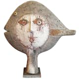Roger Capron, raku sculpture, Vallauris, France, 1995.  Photo: Galerie Riviera.