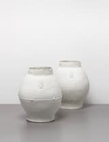 HELLA JONGERIUS Two large pots, 1997.  Unglazed porcelain.  Photo: Phillips.