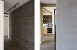 Walls of peeling paint floorboards, board-form concrete and formwork create a sense of engagement with the processes of demolition and construction.