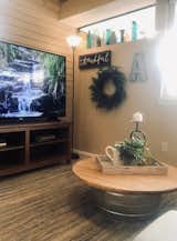 Living Room, Coffee Tables, Ceramic Tile Floor, Console Tables, and Floor Lighting  Photo 5 of 27 in Nakomis Dwellings by Jake Skinner