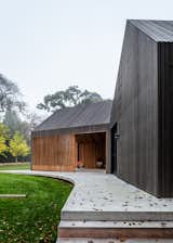 Exterior, Wood Siding Material, Gable RoofLine, and House Building Type IKIGAI Shou Sugi Ban Charred Accoya Exterior Cladding and Roof Cladding  Photo 7 of 8 in Six Square House/Butter Lane by reSAWN TIMBER co.