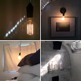 Recently returned from a weekend at Autocamp Russian River, in Sonoma County, Calif.  Renovated Airstream trailers sit side-by-side at a lovely glamping site, with a truly great modernist clubhouse closeby.

In reality our Airstream "hotel room" was a luxe cocoon of rest and respite, filled with amazing light as the sun peeked through the windows all day, and beautifully placed fixtures lit up corners of the trailer with light.


