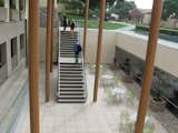 Concrete closed riser Steptreads at Claremont McKenna College are durable and easy to maintain. In addition to being welded to steel channels, stair treads can be attached to a wood stringer.