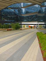 Samsung's headquarters in San Jose, California are paved with Large Scale CalArc Pavers in Stepstone's French Gray, Porcelain, and Granada White.&nbsp;