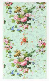 Block printed on satin ground, continuous paper (1840–70).