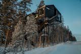 The 7th room in Northern Sweden’s Treehotel is a two-bedroom treehouse located high in the canopy of a pine forest. Its treetop positioning makes for ideal views of the Northern Lights. There’s also a giant hammock that stretches between the two bedrooms, so fearless travelers can sleep beneath the stars. 