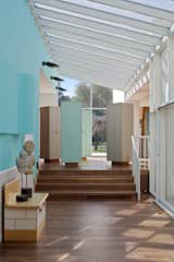 A glass atrium holds together four of the six pavilions that make up the home. Sottsass considered hallways to be unimaginative, preferring to create a flexible village of connected spaces.  Photo 2 of 12 in IDEO Founder David Kelley Asks $13.5M for His Ettore Sottsass-Designed Masterpiece
