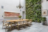 The living wall designed by Scotscape provides a refreshing backdrop to the dining area.