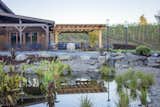 Landscaped ponds create a charming outdoor setting.