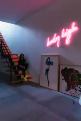 “Body high” was printed on a favorite sweatshirt that the couple bought in Berlin. “It can be interpreted however you want,” says Desna.