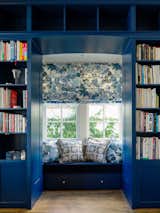 Coco Chanel and Elizabeth Taylor bookend this bay window, and they could have sat comfortably together in this “Swedish Blue” nook.   Photo 3 of 21 in Twin Peaks by Luigi Rosselli Architects