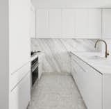 Terrazzo Floor / Marble Backsplash Kitchen
