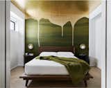Bedroom, Night Stands, Bed, Light Hardwood Floor, and Accent Lighting Historical Canopy Bed Inspired Room Feature  Photos from Chelsea Pied-à-Terre