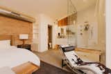 #bathroom #bedroom #mastersuite #steamshower #wood #concrete #block #exposedduct #industrial #organic #modern #phoenix #arizona  Photo 8 of 21 in Home by Tyler Cassidy from Bedroom