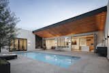 A view from the opposite side of the private courtyard
