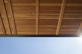 Detail of the patio ceiling with douglas fir from the homeowner's lumber mill