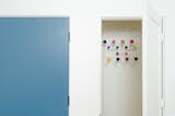 Storage Room and Closet Storage Type blue entry door + eames hang-it-all at coat closet

[midcentury modern addition / laguna niguel, california]  Photo 19 of 26 in Mid century modern by MYD studio, inc. from Niguel West Mid-century Modern