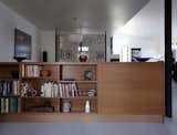 custom teak room divider/cabinetry + exposed structural steel post

[modern ranch home // sierra madre, california] 