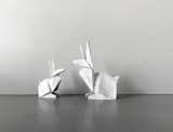 floor plan origami bunnies  (repurposed architectural drawings  :)