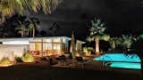 Outdoor, Large Pools, Tubs, Shower, Swimming Pools, Tubs, Shower, Concrete Patio, Porch, Deck, Desert, Back Yard, and Landscape Lighting Warm summer nights by the pool.  Photo 6 of 6 in The 505 - Gorgeous Mid-Century Retreat by Michael Sylvester