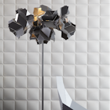 Cumulus Floor Lamp
Get your groove on.

Featuring 18 cut and folded leaf-like plates of steel surrounding a light source. The plates are articulated and can move at the touch of a finger or a breeze to keep the party going. 

https://vermontmodern.com/products/249701