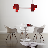 Stretch Pendant
Who needs yoga pants?

Four plates of steel spanning more than four feet hide the light source and create layers of shadow and light. The Stretch makes a statement and doesn’t require a gym membership. 

https://vermontmodern.com/products/131015  Photo 4 of 13 in Vermont Modern by Hubbardton Forge by Hubbardton Forge