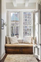 Upper floor reading nook looking out over the belltowers
