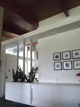 Calgary Trend House built in sideboard, lighting and planter