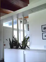 Calgary Trend House detail of built in sideboard with planter