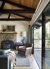 fireplace with doors