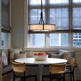 Winner of the ADEX Award from Design Journal magazine, the Parisian Pendant by Boyd Lighting is the perfect fixture for residential, commercial and hospitality spaces. Available in two sizes. Interior design by Kara Mann.  #pendant #lighting #drumshade #drumpendant