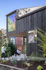 8' cantilever forms a deep, weather protected entry stoop