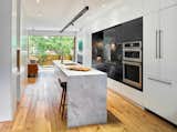 The living area opens up to the sunken rear garden.  
