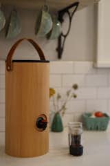 This is the Well. It's handmade in Portland, Oregon and holds a bag of wine that traditionally lives in a cardboard box. Nothing against cardboard boxes, but I'd rather have this in my life. I swear I think it makes the wine taste better too. 