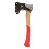 Co-designed by the AM team. This hatchet is compact and rugged that has a natural contour, making it feel great in your hand. It’s solidly built with a steel head and an American Hickory handle dipped in Swiss red. It comes fitted with a leather sheath and no branding. Use it for chopping wood, or to fend off bears, the choice is yours.

http://www.alpinemodern.com/camp-hatchet.html