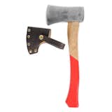 Co-designed by the AM team. This hatchet is compact and rugged that has a natural contour, making it feel great in your hand. It’s solidly built with a steel head and an American Hickory handle dipped in Swiss red. It comes fitted with a leather sheath and no branding. Use it for chopping wood, or to fend off bears, the choice is yours.

http://www.alpinemodern.com/camp-hatchet.html