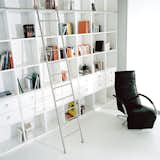 Bartels modern library ladder in a stunning library. Get inspired -> www.bartelsdoors.com