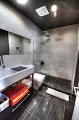 Black concrete bathroom