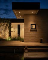 Front entry courtyard at dusk