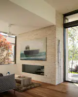 Family room fireplace