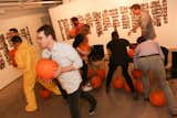 The running of the pumpkins - at the sound of a witche's cackle, firms ran to collect their ideal pumpkins from the Center for Architecture pumpkin patch.


Photo by Sam Lahoz