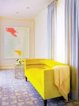This chartreuse settée is just golden enough to add warmth and sunshine-y color to this bedroom space.

#chartreuse #colorcrush #color #yellow #design #mydomaine

Photo by Matthew Millman 
Design by Palmer Weiss