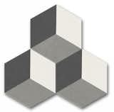 Vexed Hex Tile in Black/White/Metal

Photo courtesy of Cle Tile 