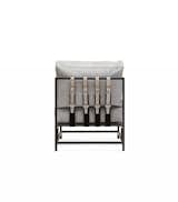 Stephen Kenn Stone Leather &amp; Blackened Steel Frame Chair ($3200)