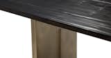 SALOME DINING TABLE
 
The Salome dining table mixes refinement and natural beauty. The top, handcrafted of vertical cut bamboo and finished in dark tobacco stain, is mounted on two brass pedestals with symmetrical detailed cut outs. 