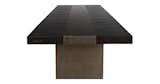 MALTA DINING TABLE
 
The handcrafted Malta dining table combines industrial edge with natural beauty. The matte-finished bamboo table top has astriking blackened-steel runner insert and is mounted on two blackened-steel pedestal legs. 
 