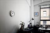 the founder clock in silver