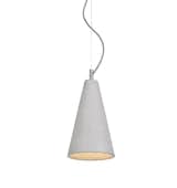The KOBE 2 is a stunningly simple hand-cast concrete shade with sleek steel elements and a simple, twisted cable from which the shade can be hung. A great feature of this concrete fixture is that the shade is available in a range of colors, and finishes, and as a result can be tailored to fit in with any colour scheme.   Photo 6 of 15 in Concrete Pendant Lamps by Living Concrete