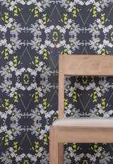 Blackish Magic (Midnight/Chartreuse) Wallpaper; also available as Type II paper
